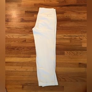 White Pleated Hiltl light weight 100% cotton pants W35 L30